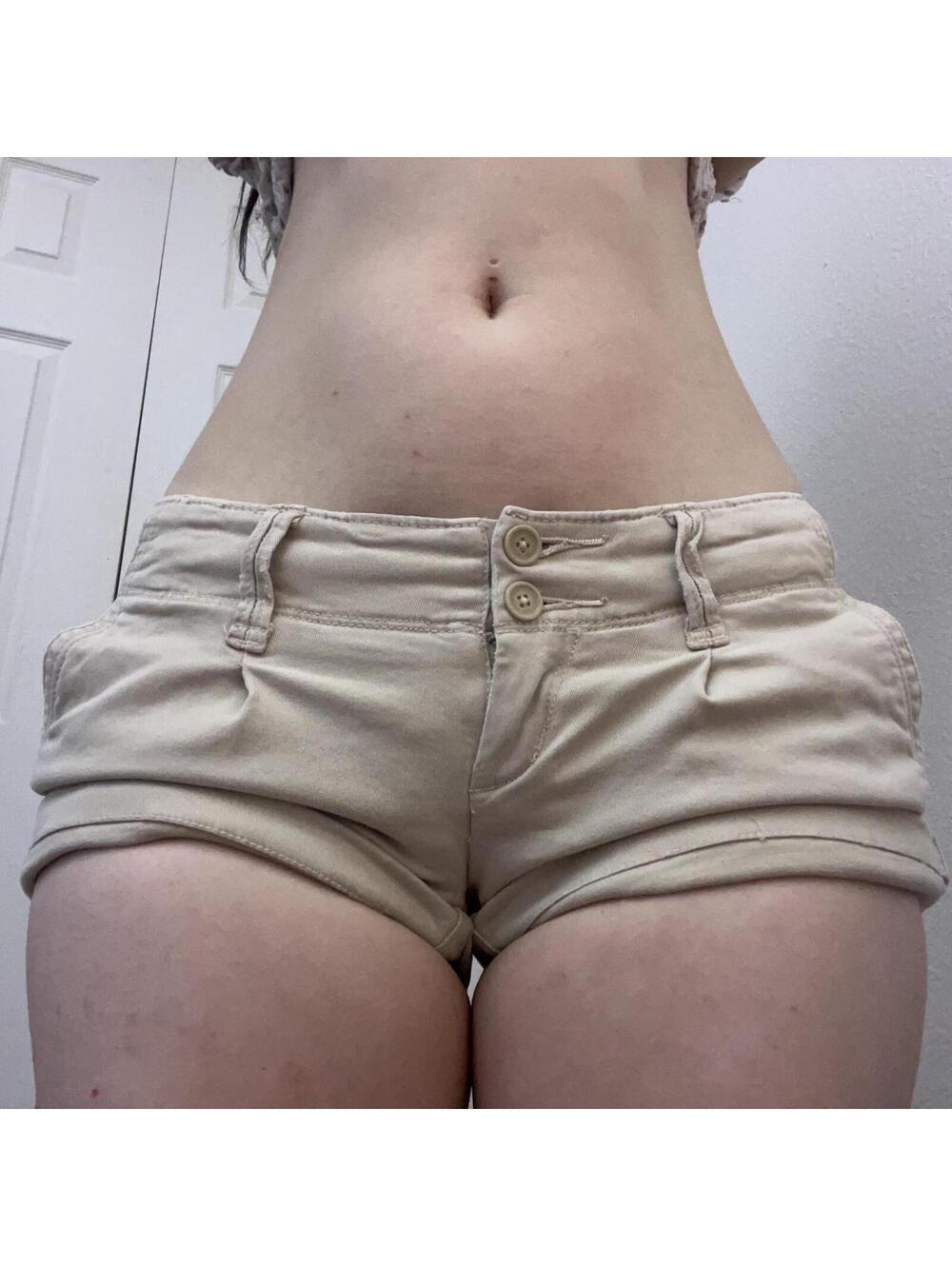 abercrombie & fitch low rise micro shorts